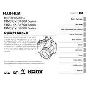 Fujifilm FinePix S4600 Camera manual cover