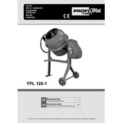 Profiline YPL 120-1 3908404972 Concrete Mixer manual cover