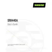 Shure SRH440A Headphones manual cover