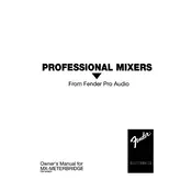 Fender MX-Meterbridge 071-5202-000 Audio Mixer manual cover