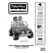 Power Wheels Mattel Barbie Jammin Jeep CBJ38 Toy manual cover