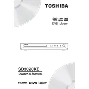 Toshiba SD3020KE DVD Player manual cover