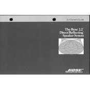 Bose 2.2 Speaker System manual cover