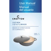 Crofton 4661 Cast Iron 5 QT Braiser 2018 manual cover