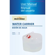 Adventuridge Water Carrier manual cover