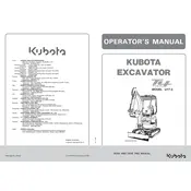 Kubota U17-3 Excavator manual cover