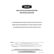 AGA Gas Hob 60 Australia Burner manual cover