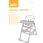 Joie Mimzy Snacker Highchair manual cover