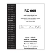 Rotel RC-995 Amplifier manual cover