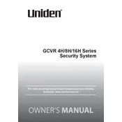 Uniden GCVR 4H Series Security System manual cover