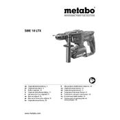 Metabo SBE 18 LTX Drill manual cover