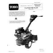 Toro 5 HP 58160 Tiller manual cover