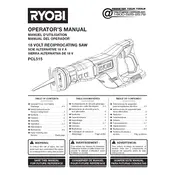 Ryobi PCL515 Saw manual cover