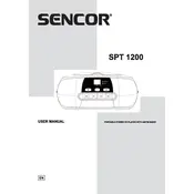 Sencor SPT 1200 Boombox manual cover