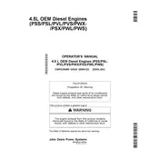 John Deere 4.5L OEM Diesel PSL Engine manual cover