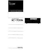 Icom IC-737A Transceiver manual cover