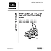 Toro Titan ZX 4800 74855 Mower manual cover