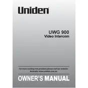 Uniden UWG 900 Intercom manual cover