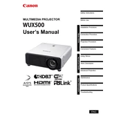 Canon WUX500 manual cover