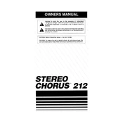 Peavey Stereo Chorus 212 Amplifier manual cover