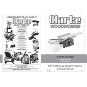 Clarke 6462125 CP6 6 Inch Planer manual cover