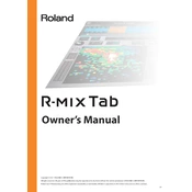 Roland R-Mix Tab manual cover