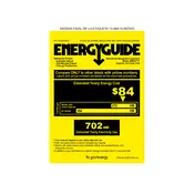 Kenmore 50043 106.5175 Refrigerator manual cover