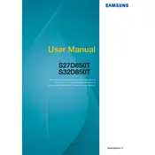 Samsung LS27D85KTSR Monitor manual cover