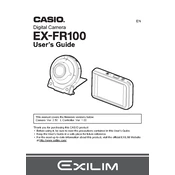 Casio EXFR100 Ver.1.00 Camera manual cover