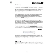 Brandt TI11B Hob manual cover