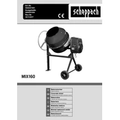 Scheppach MIX160 5808401984 Concrete Mixer manual cover