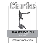 Clarke 6500224 CDS3 Drill Stand Vice manual cover