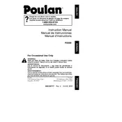 Poulan Pro P2500 Trimmer manual cover