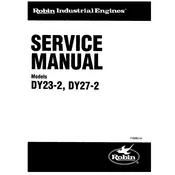 Subaru DY27-2 Engine manual cover