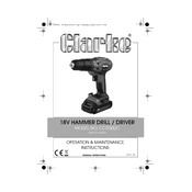 Clarke 6479650 CCD30LIC 18V Hammer Drill Driver manual cover