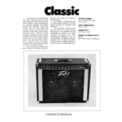 Peavey Classic Amplifier manual cover