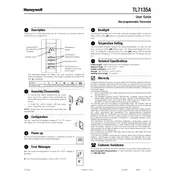 Honeywell TL7135A Thermostat manual cover