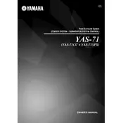 Yamaha YAS-71 Soundbar manual cover