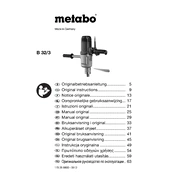 Metabo B 32 3 Drill manual cover