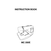 Janome Memory Craft 200E manual cover