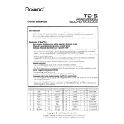 Roland TD-5 manual cover