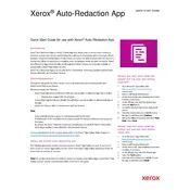 Xerox Auto-Redaction Application manual cover