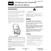 Toro Quick Clear CCR 6053 38576 Snow Thrower manual cover