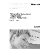 Brandt BFD1420NW Refrigerator manual cover