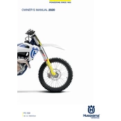 Husqvarna FC 250 2020 Motorcycle manual cover