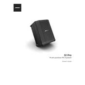 Bose S1 Pro Portable Bluetooth Speaker System manual cover