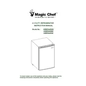 Magic Chef HMBR445E Refrigerator manual cover