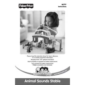 Fisher Price Mattel Little People Animal Sounds Stable B8797 Toy manual cover