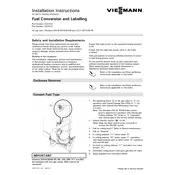 Viessmann Vitodens 200-W B2HA Fuel Conversion and Labelling Accessory manual cover