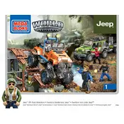 Mega Bloks Mattel World Builders Jeep Off-Road CYY03 Construction Set manual cover